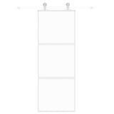 VidaXL sliding door 76x205 cm hardened glass and aluminum white