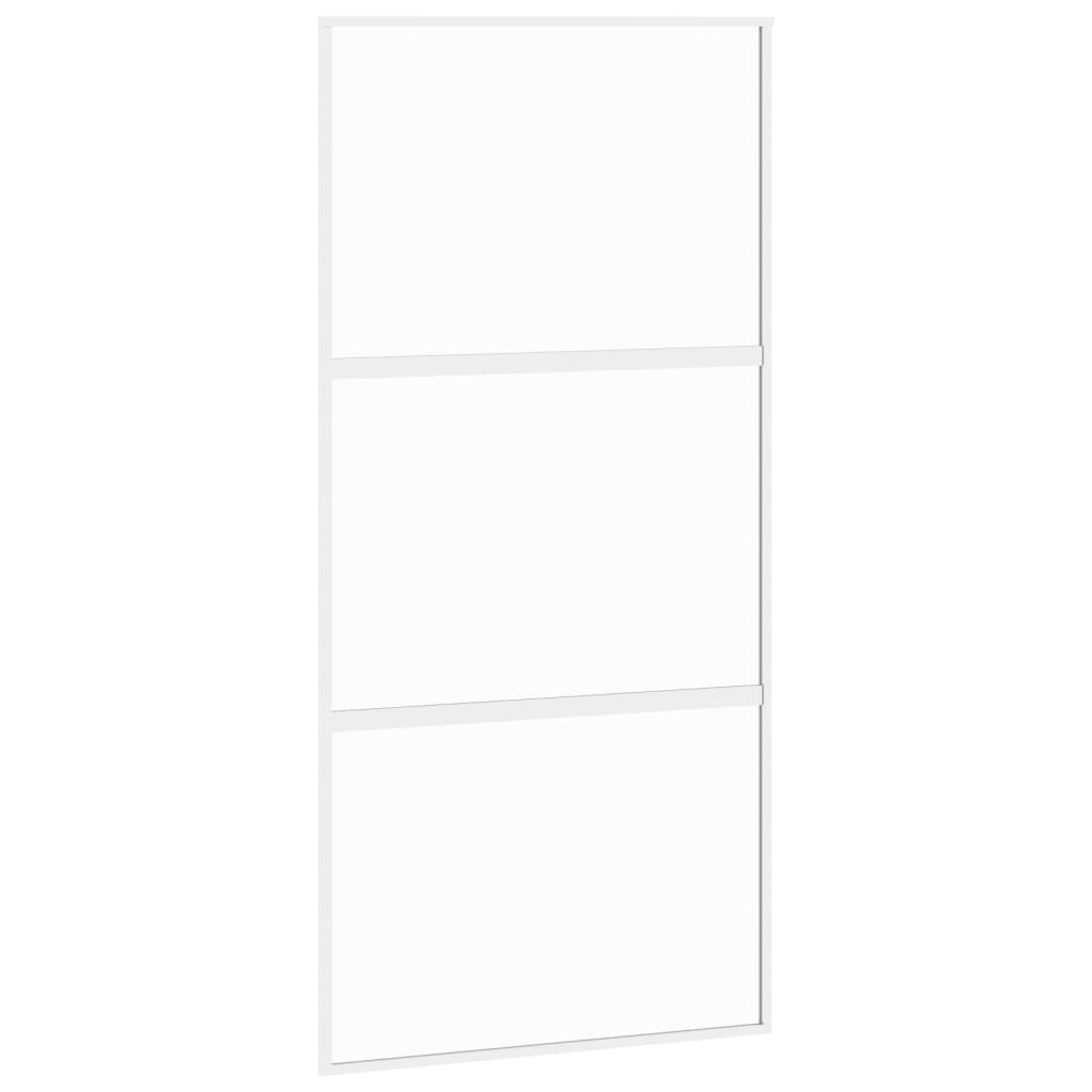 VidaXL sliding door 102.5x205 cm hardened glass and aluminum white