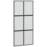 Vidaxl skjutdörr 102.5x205 cm härdat glas och aluminium svart