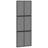 Vidaxl sliding door 76x205 cm hardened glass and aluminum black