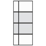 Vidaxl sliding door 90x205 cm hardened glass and aluminum black