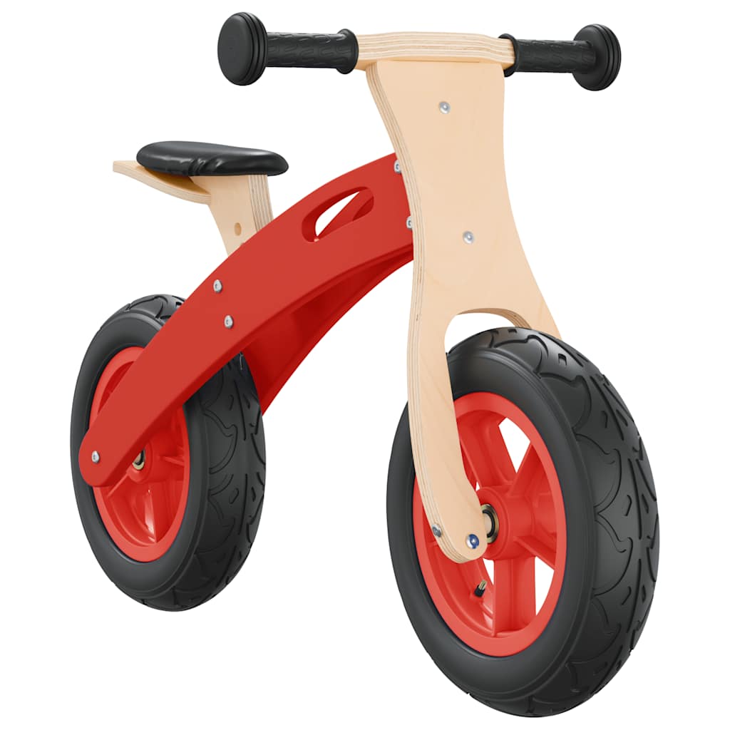 Vidaxl Balance Bike pour les enfants avec des pneus d'air rouge