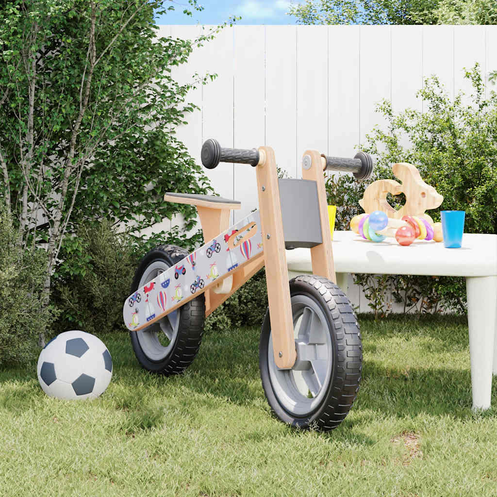 Vidaxl Balance Bike pour les enfants gris avec imprimé