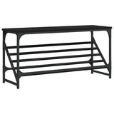 Vidaxl Shoe Rack 90x30x45 cm de madera procesada Negro