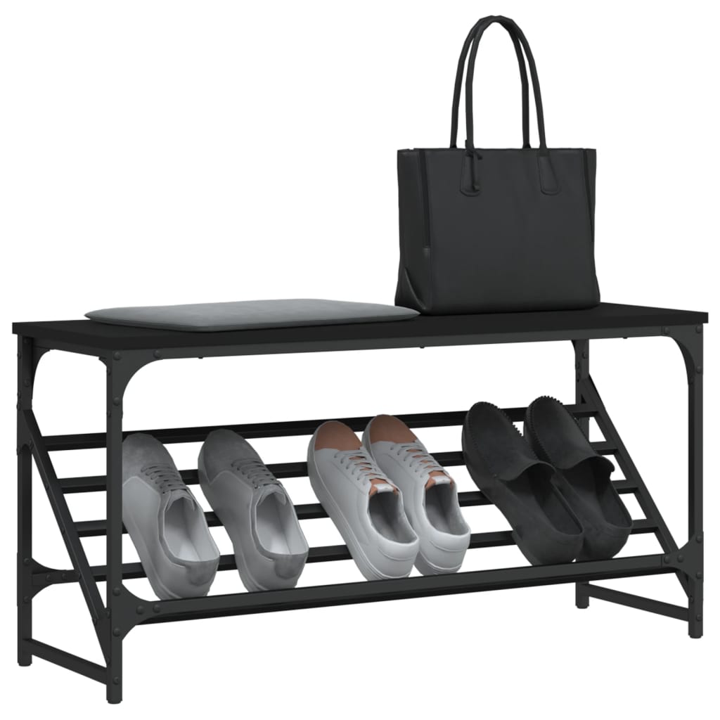 VidaXL shoe rack 90x30x45 cm Processed Wood Black