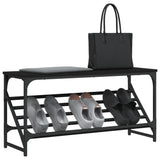 Vidaxl Shoe Rack 90x30x45 cm de madera procesada Negro