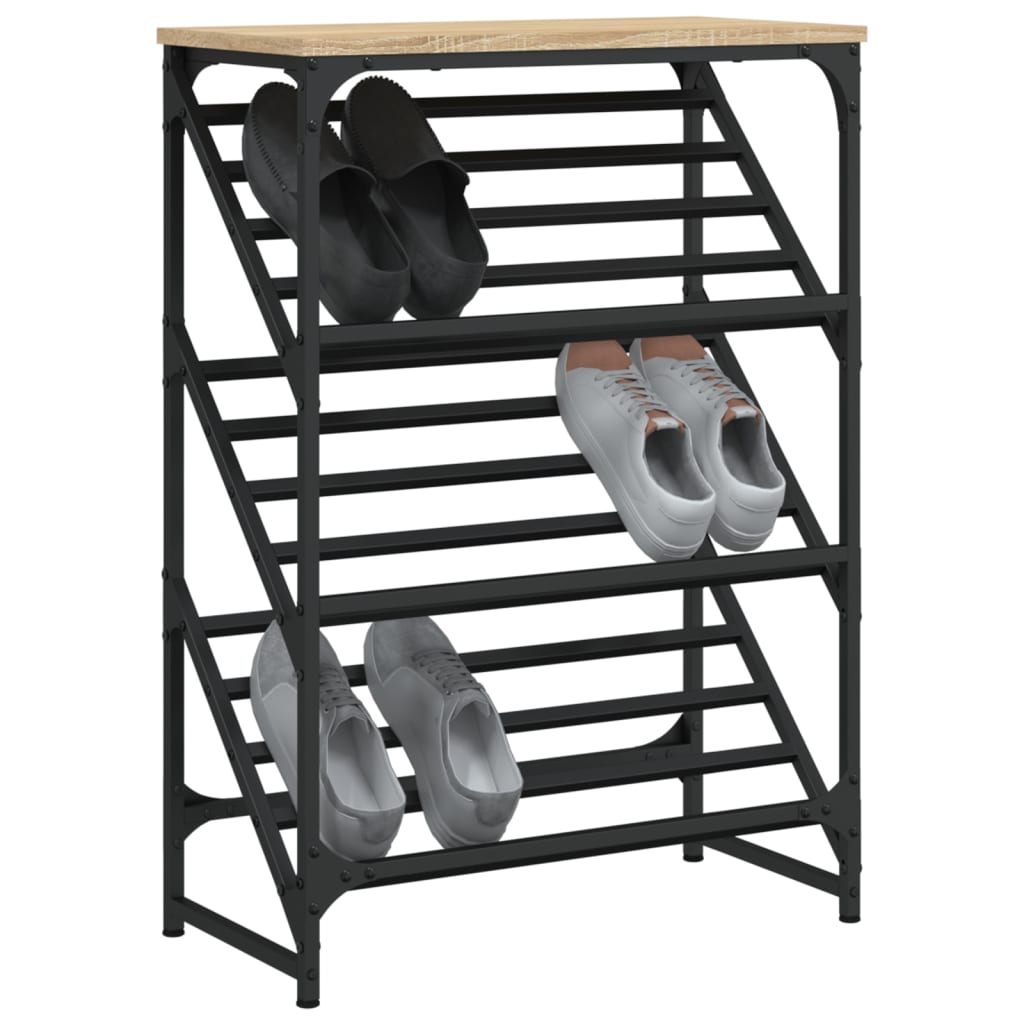 VidaXL shoe rack 60x30x85 cm processed wood Sonoma oak colored