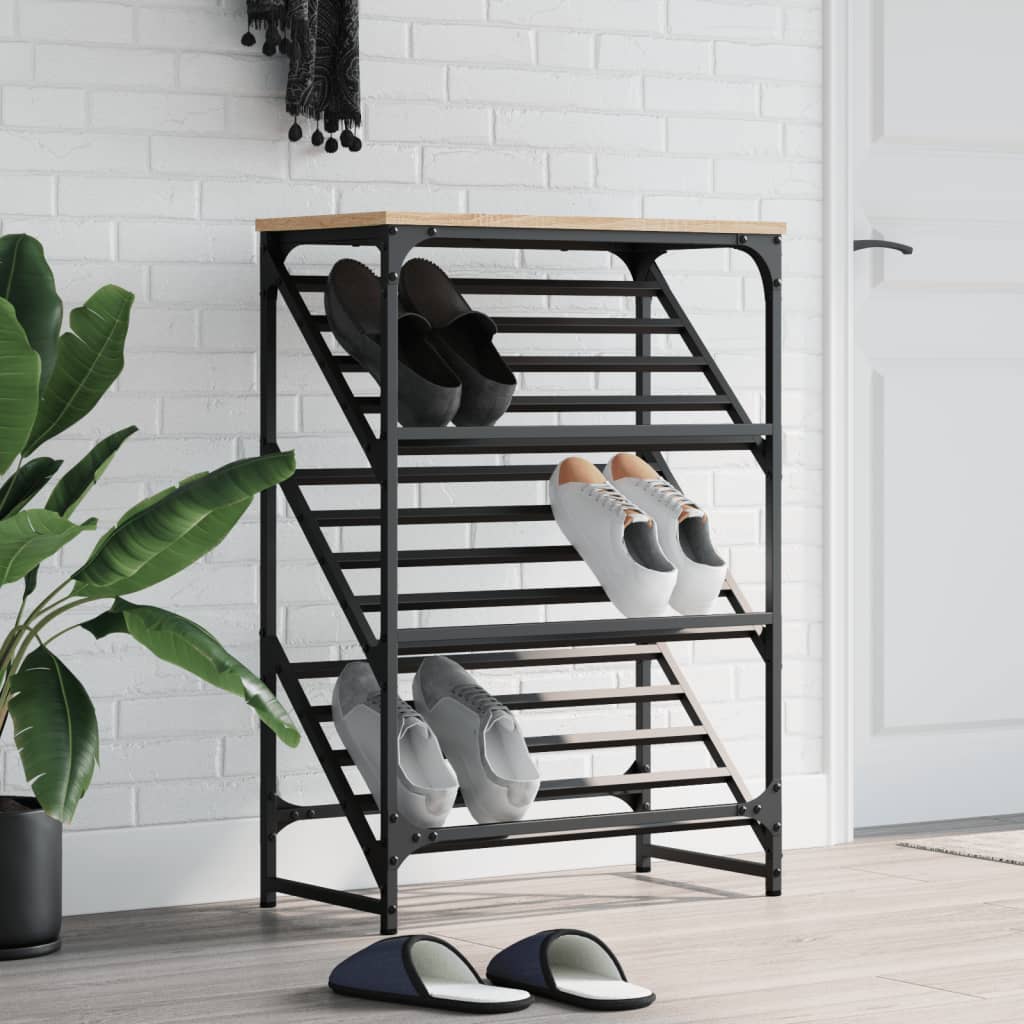 VidaXL shoe rack 60x30x85 cm processed wood Sonoma oak colored