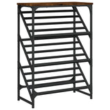 VidaXL shoe rack 60x30x85 cm processed wood smoked oak colored