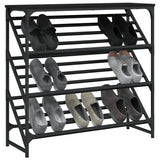 Vidaxl Shoe Rack 90x30x85 cm Behandlet tre svart