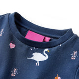 Abito per bambini Vidaxl con maniche lunghe 92 blu navy