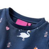 Abito per bambini Vidaxl con maniche lunghe 104 blu navy