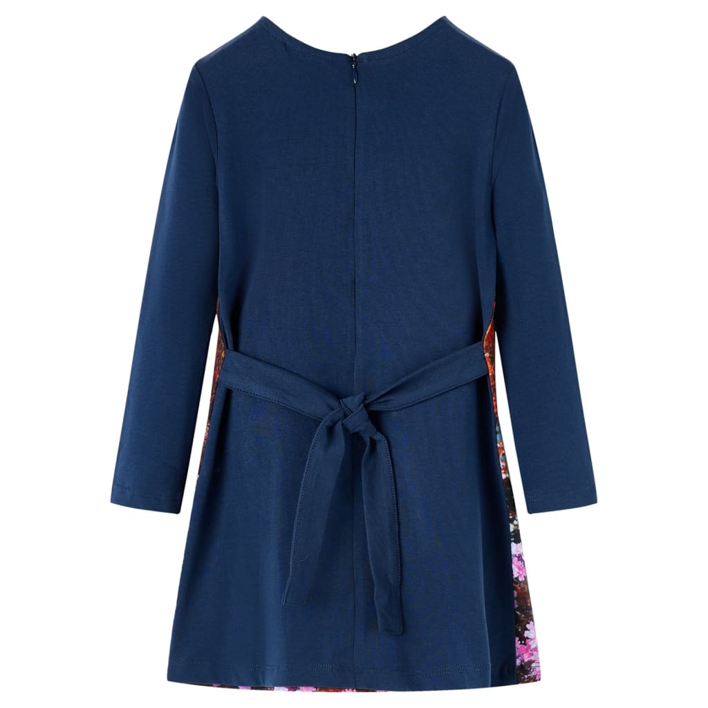 Abito per bambini Vidaxl con maniche lunghe 92 blu navy