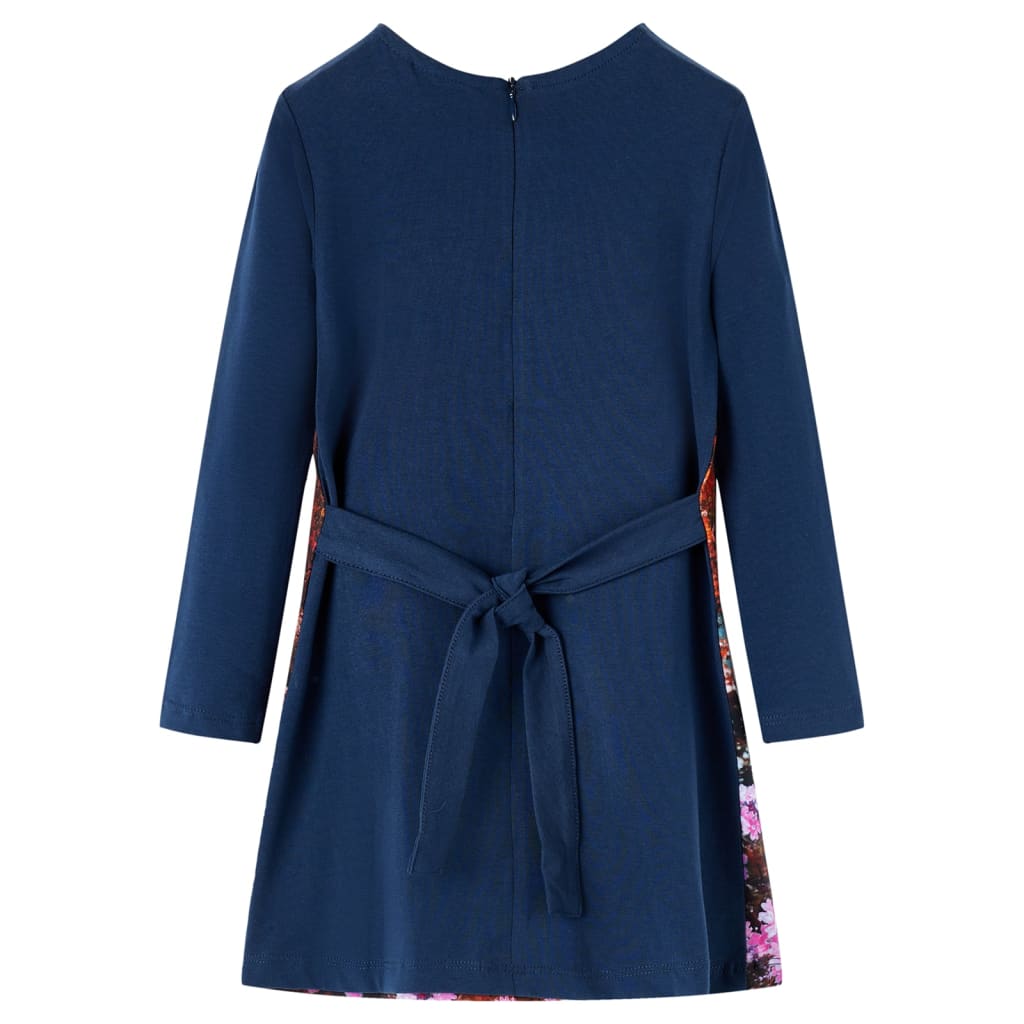 Vidaxl Robe pour enfants à manches longues 116 bleu marine