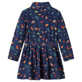 Abito per bambini Vidaxl con maniche lunghe 92 blu navy