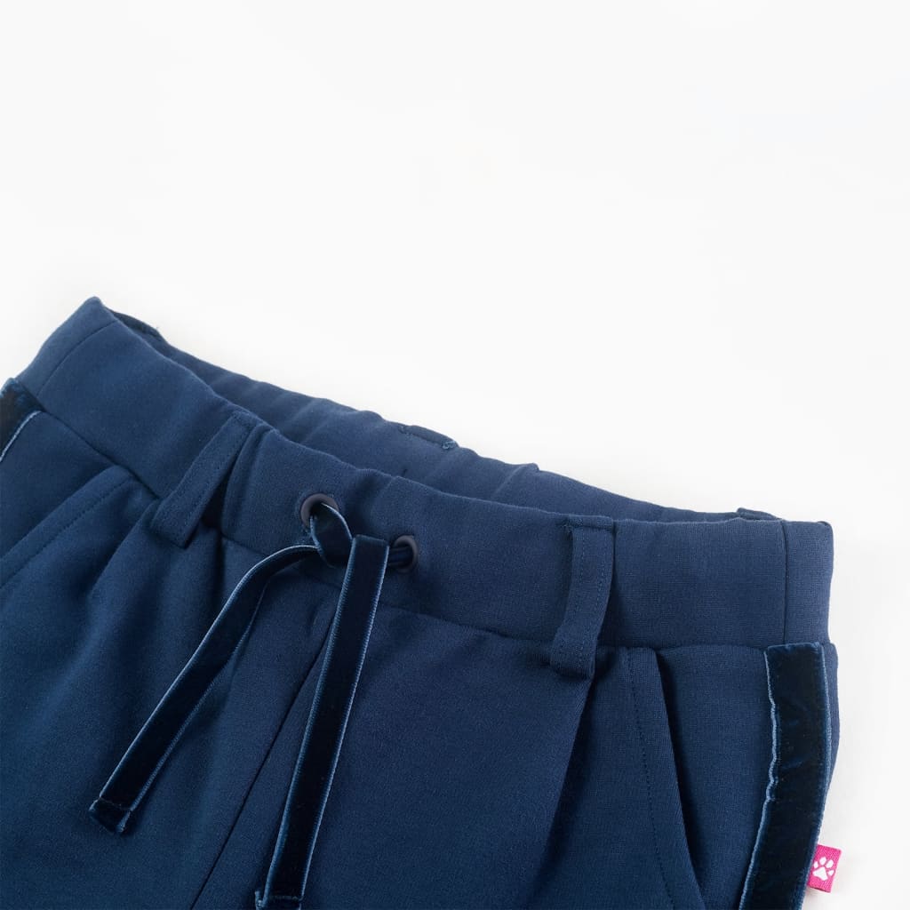 Vidaxl Children's pants with black piping 104 navy blue