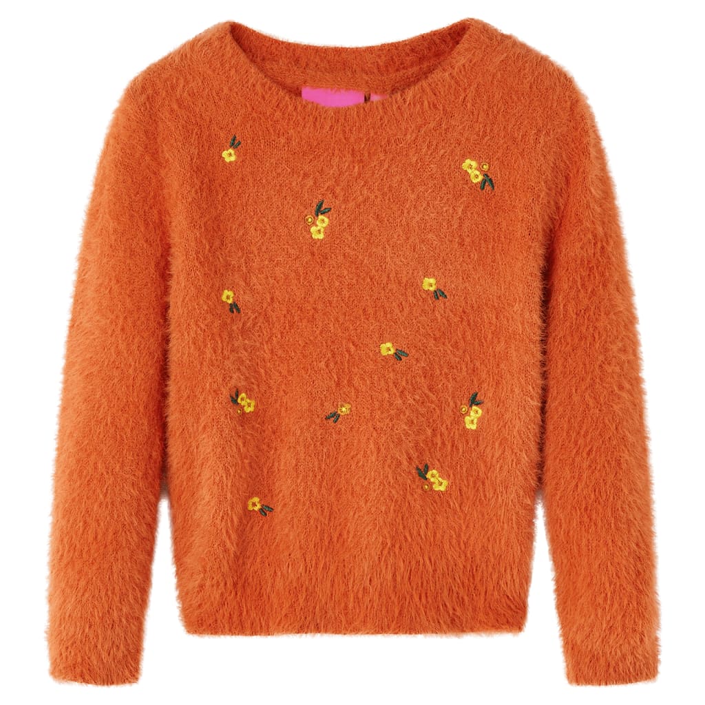 Vidaxl Children's sweater knitted 104 Oranjebruin