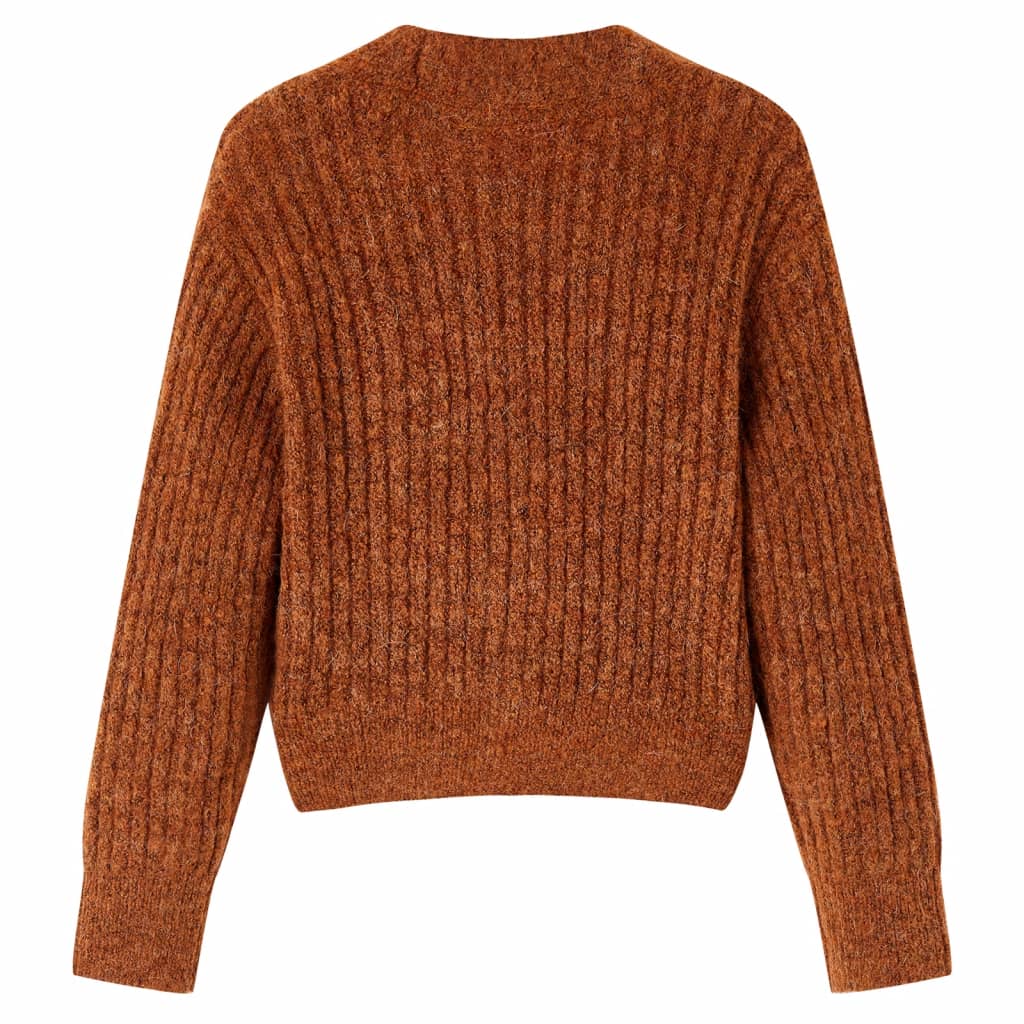 Vidaxl Kinteervest Knited 116 Cognac Colored