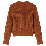 Vidaxl Kindervest strikket 116 Cognac farget