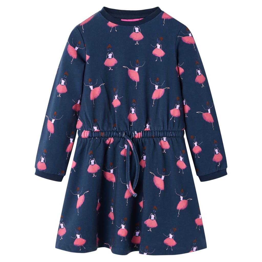 Vidaxl Robe pour enfants 128 bleu marine