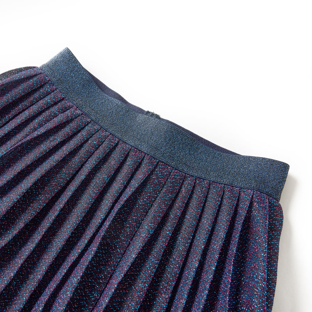 Vidaxl children's skirt with glitter 140 navy blue