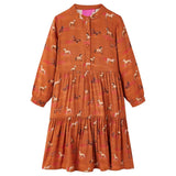 Vidaxl Kinderkleid 92 Cognac -Colored