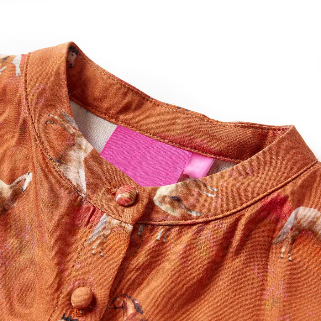 Vidaxl Children's Robe 92 Cognac -Colored