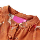 Vidaxl Abito per bambini 116 Cognac Colorato