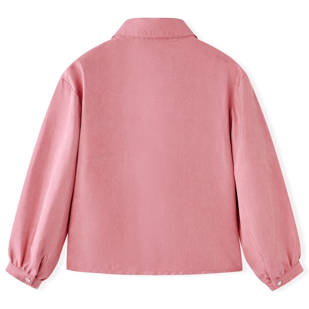 Blouse pour enfants vidaxl avec manches de lanterne 128 vieux rose