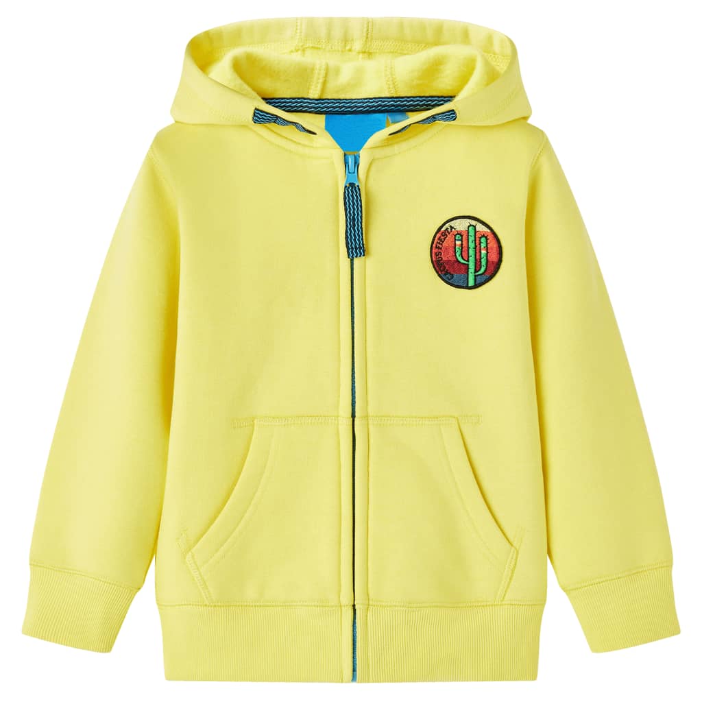 Vidaxl Children's Stupt With Hood and Zipper 92 Light Yellow