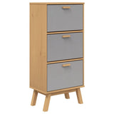 Armoire à chaussures Vidaxl Olden 55x35x120 cm Bois de pin et brun