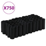 VidaXL dog poop bags 750 pcs 30x20 cm Polyethylene Black