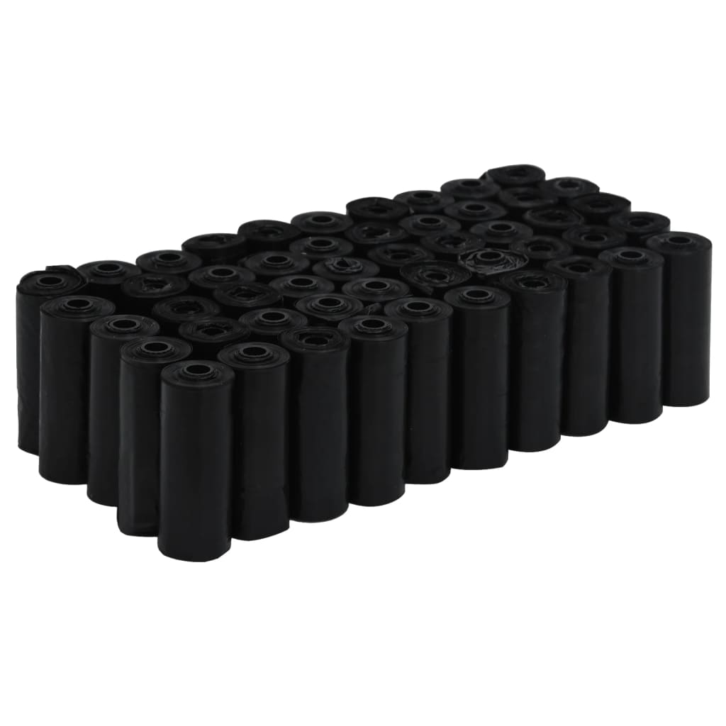 Vidaxl Bolsas de caca de perro 750 PCS 30x20 cm Polyetileno Negro