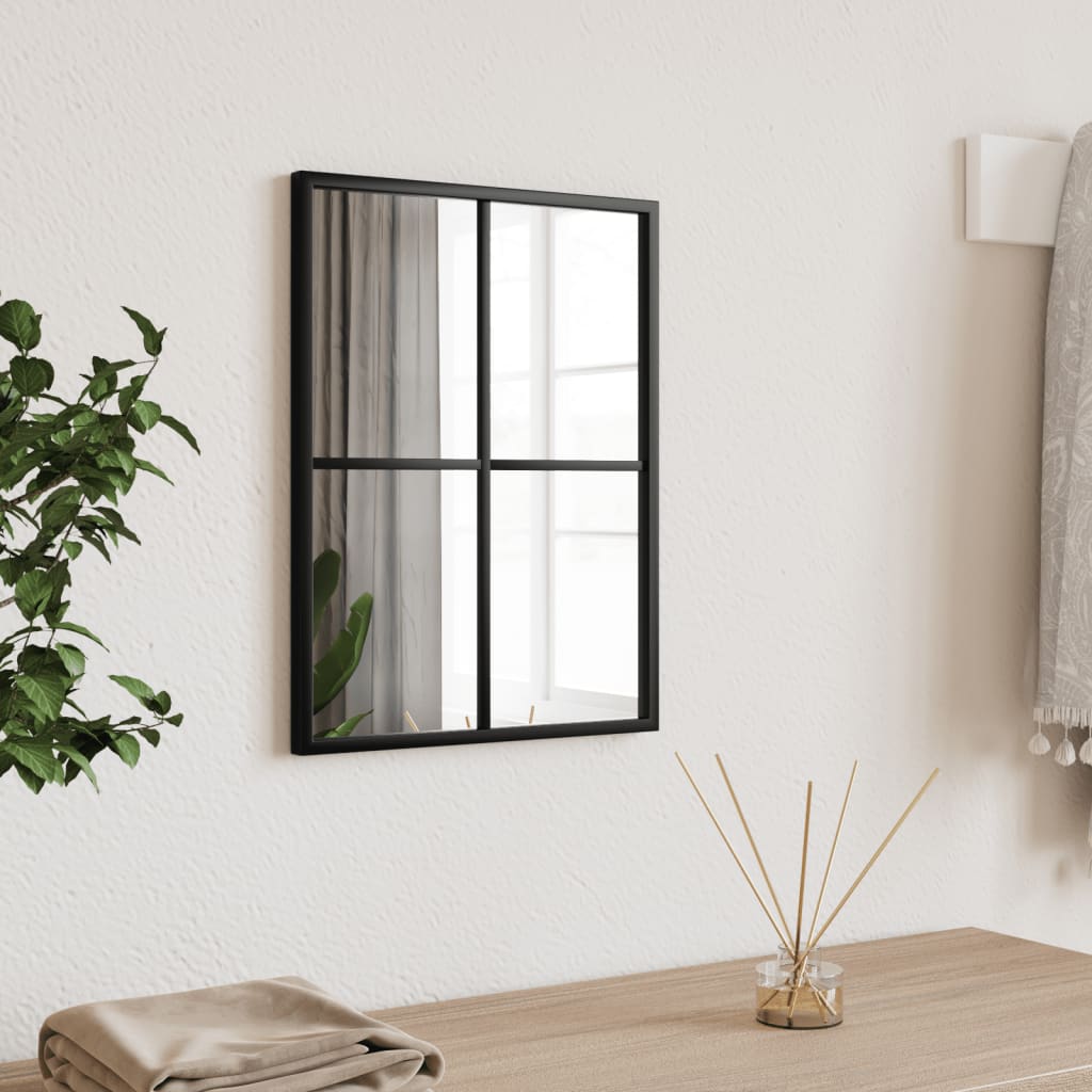 Vidaxl Mirror de pared rectangular 30x40 cm de hierro negro