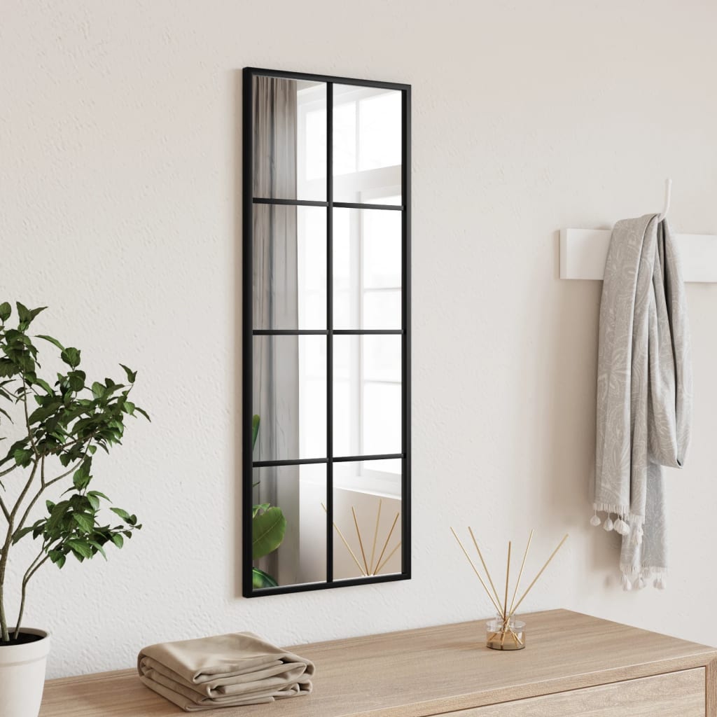 Vidaxl wall mirror rectangular 30x80 cm iron black