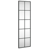 Vidaxl wall mirror rectangular 30x100 cm iron black