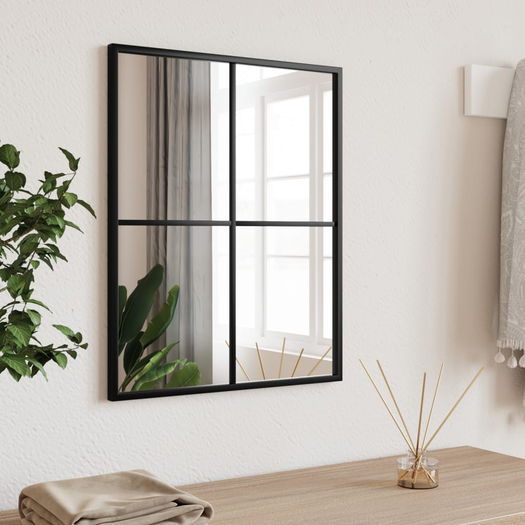 Vidaxl Wall Mirror Rectangular 40x50 cm Iron Black