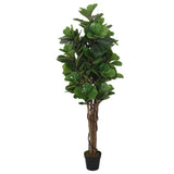 Vidaxl Kunstig plante Fig Tree 180 Blader 150 cm grønn