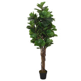 Vidaxl Planta Artificial Fig Árbol 232 Hojas 180 cm Verde