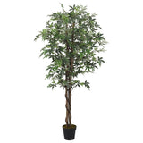 Vidaxl Artificial Plant Maple Tree 336 Leaves 120 cm Green