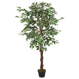 Vidaxl Artificial Plant Ficus 630 Leaves 120 cm Green