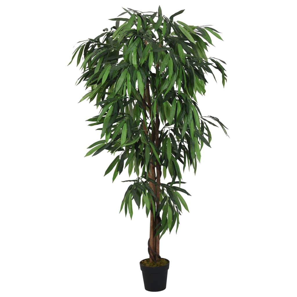 Vidaxl kunstig plante mangoboom 300 blader 80 cm grønn