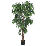 Vidaxl kunstig plante mangoboom 300 blader 80 cm grønn