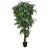 Vidaxl Umetna rastlina Mangoboom 450 listov 120 cm zelena