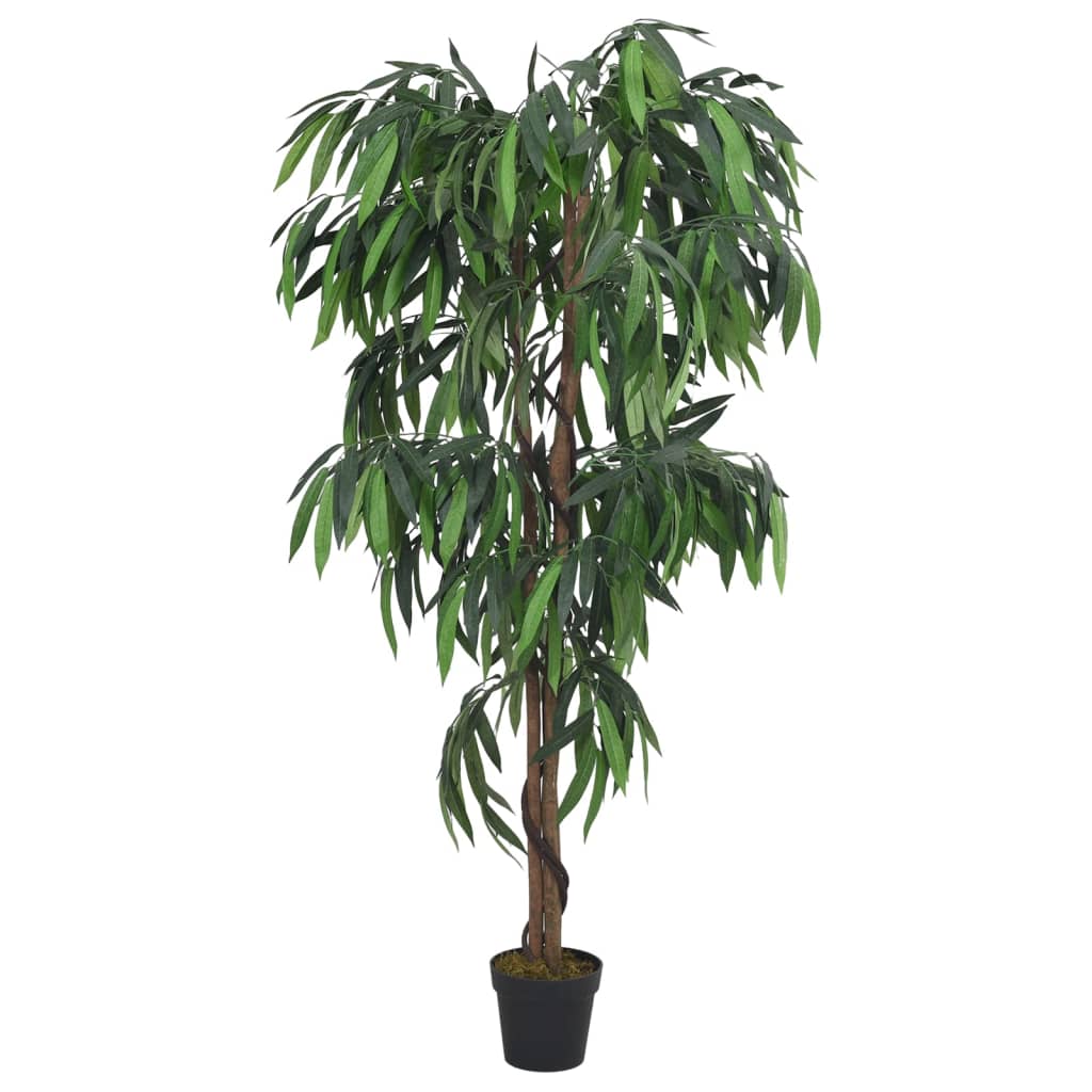 VIDAXL Künstliche Pflanze Mangoboom 1050 Blätter 200 cm Grün