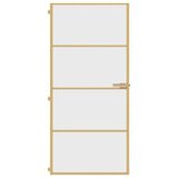 Vidaxl inner door narrow 93x201.5 cm hardened glass and aluminum gold color