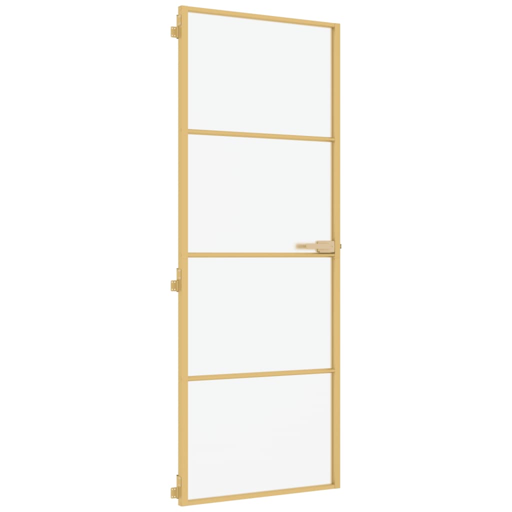 Vidaxl bannent der Dier schmuel 76x2010.5 cm Häertege Glas an Aluminiumfaarf