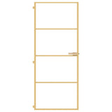 Vidaxl Porta interna stretta 83x201,5 cm in vetro temprato e colore in oro in alluminio