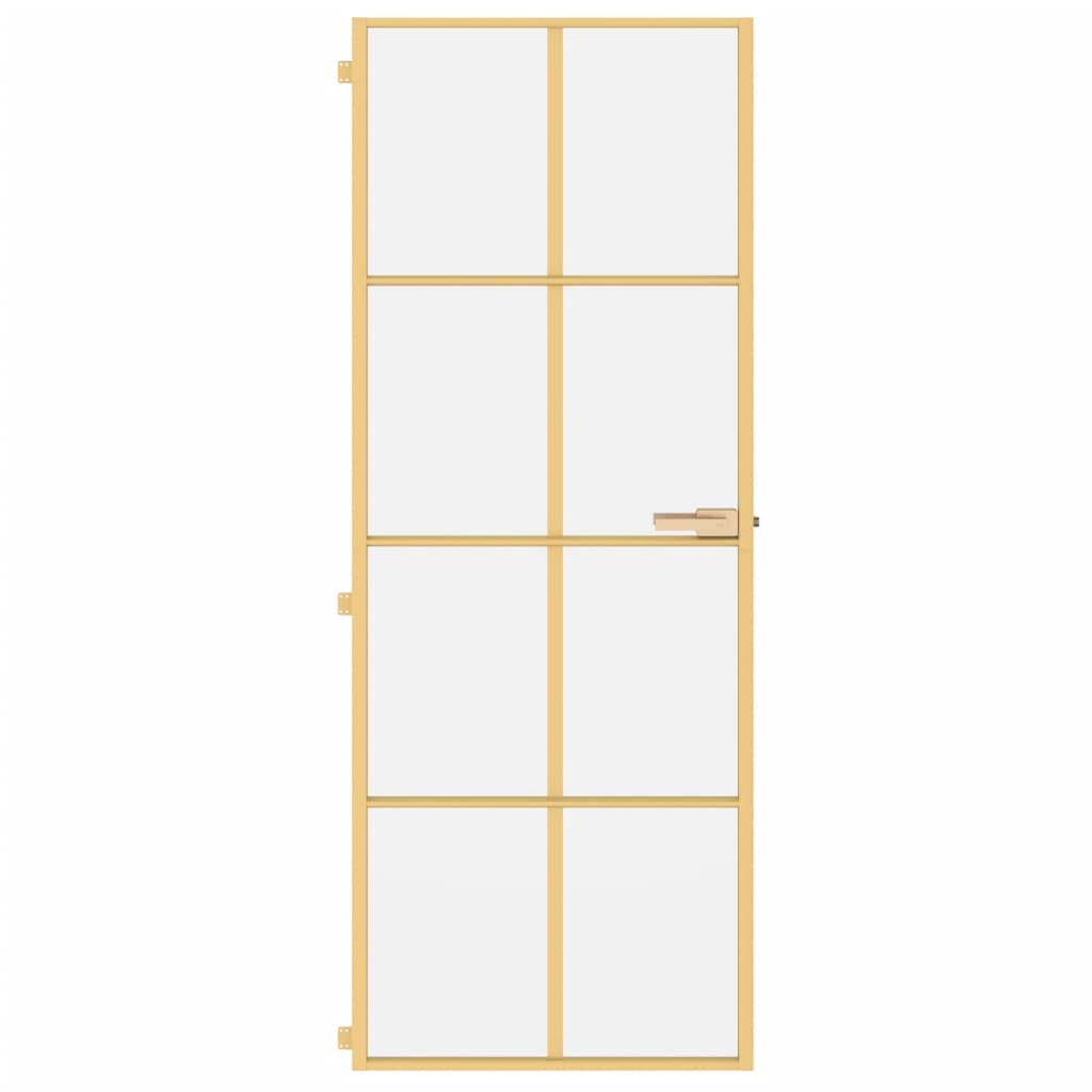 Vidaxl bannent der Dier schmuel 76x2010.5 cm Häertege Glas an Aluminiumfaarf