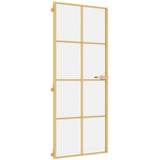 Vidaxl inner door narrow 83x201.5 cm hardened glass and aluminum gold color